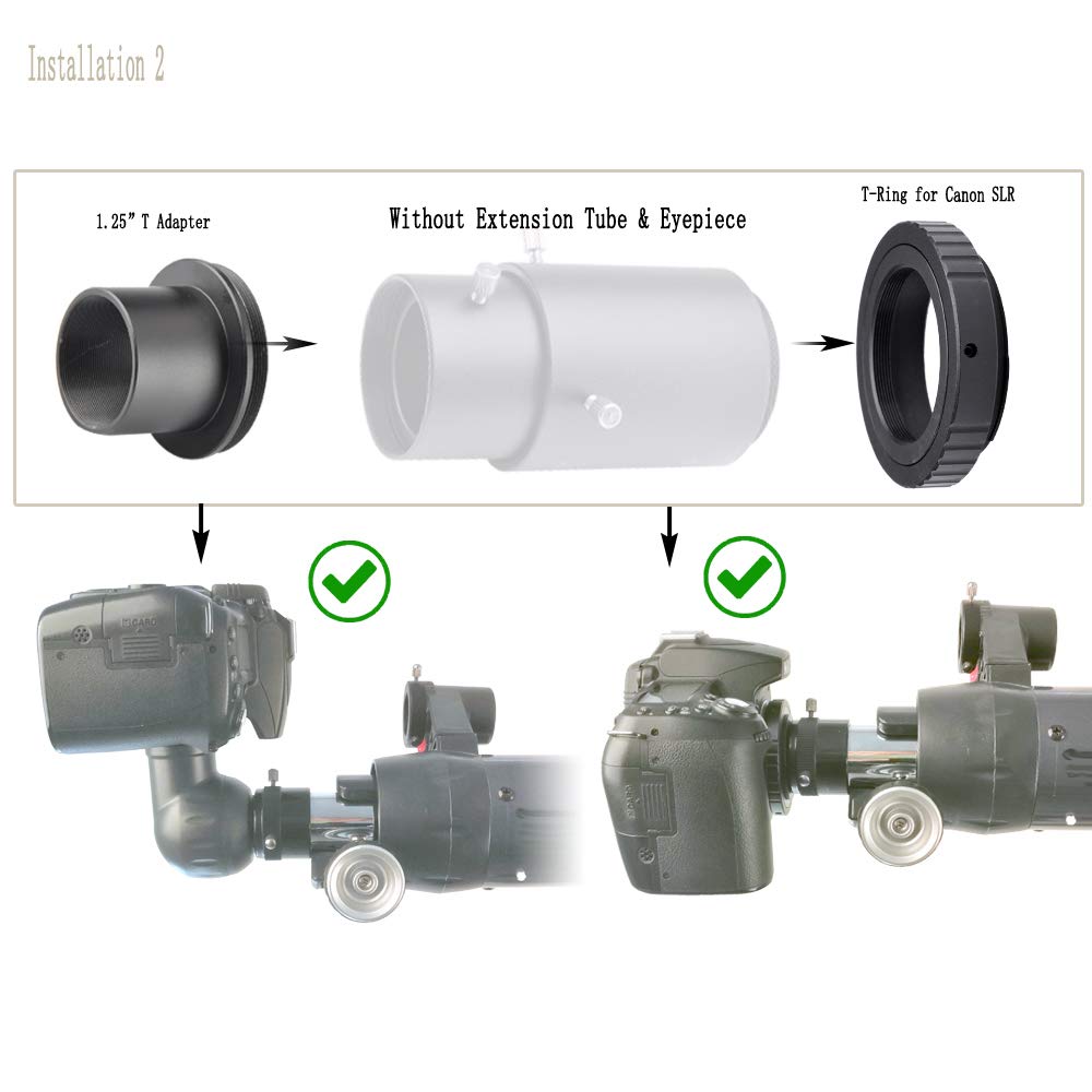 Starboosa Variable Extension Telescope Camera Adapter   For Canon Slr Cameras Connected To Telescopes   For Prime  Focus Or Eyepiece Projection Photography